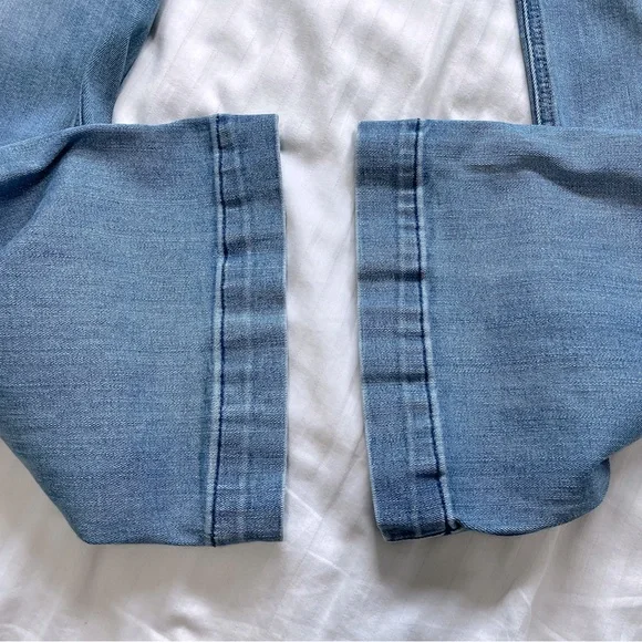 Ariat Perfect Rise Nia Slim Trouser Jeans Light Blue Flare Jean size 31 L - Picture 9 of 16